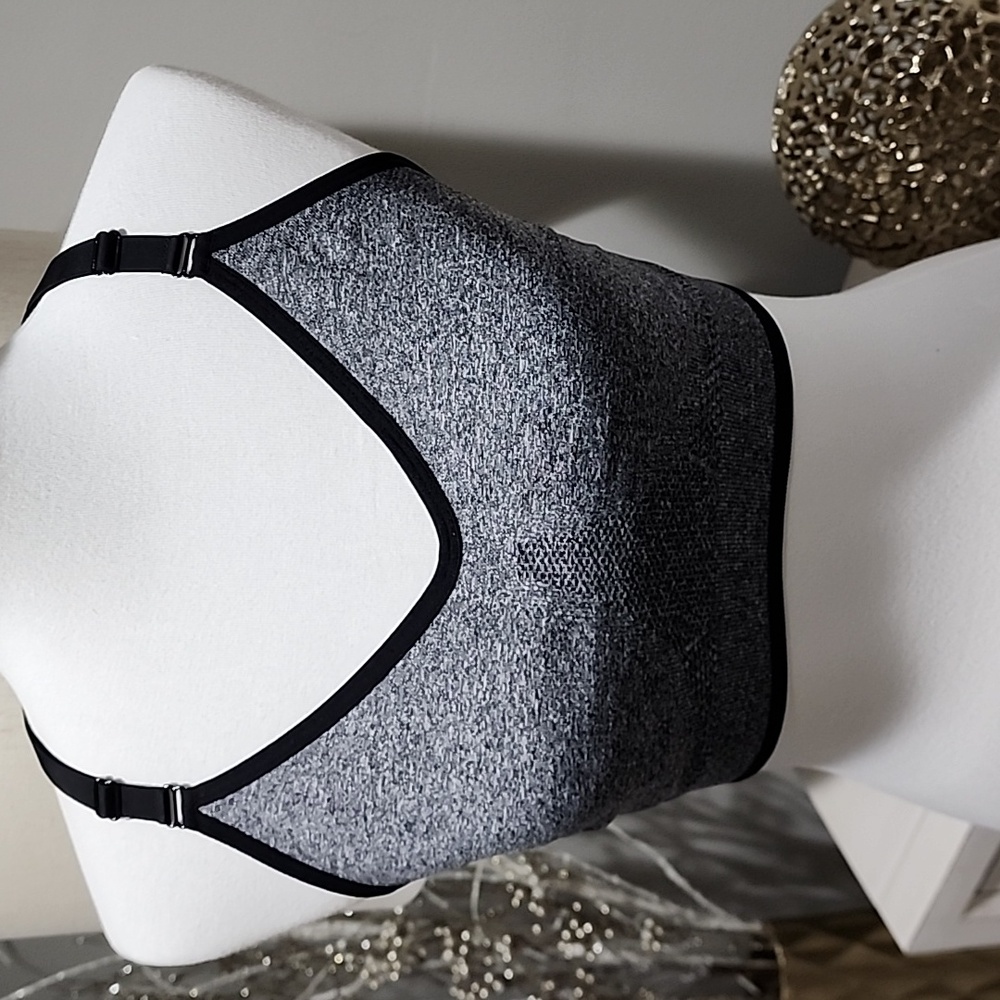 SPORT BRA SIZE L-XL NO TAG BLACK-GRAY